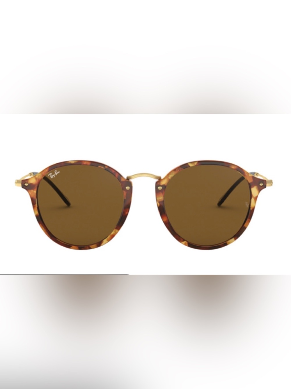 Ray-Ban round Tortoiseshell Frame Sunglasses with Brown Lenses RB2447 1160